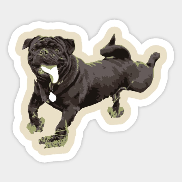 the dog drooled - vector image Sticker by ngoclucbkhn